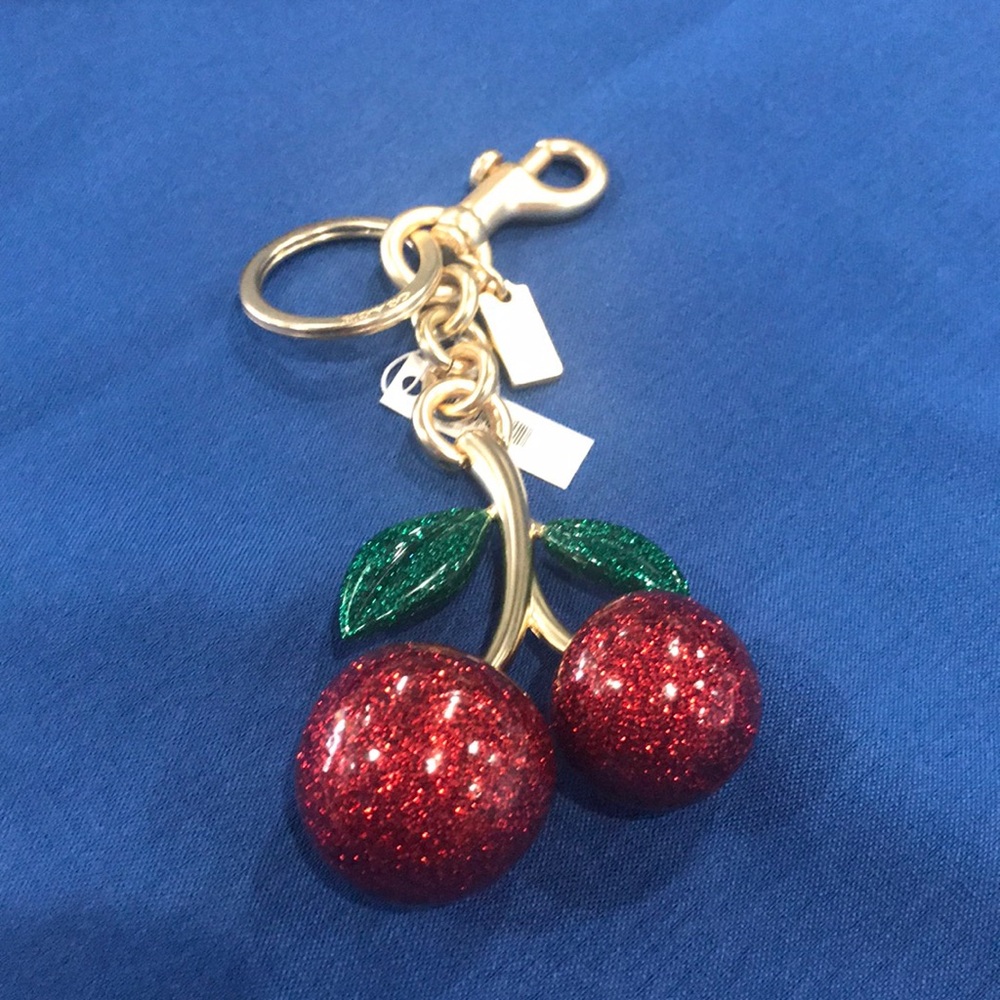 COACH Keychain Cherries Red Purse Charm F58516 NWT